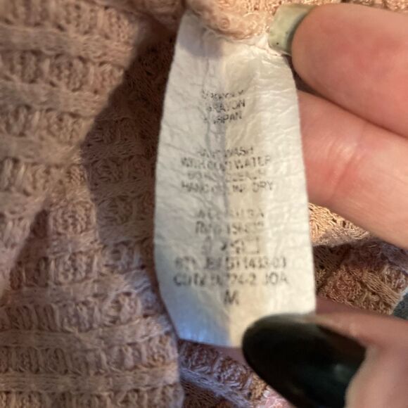 BiBi Blush Pink Short Sleeve waffle knit top - Picture 2 of 6